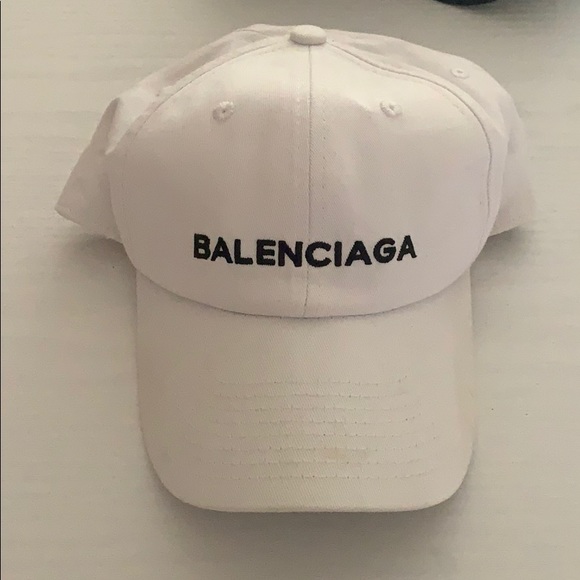 balenciaga white baseball hat